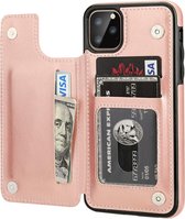 ShieldCase Wallet case geschikt voor Apple iPhone 12 Pro Max - 6.7 inch - roze