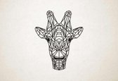 Line Art - Giraffe 2 - L - 101x82cm - Zwart - geometrische wanddecoratie