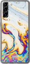 6F hoesje - geschikt voor Samsung Galaxy S21 Plus -  Transparant TPU Case - Bubble Texture #ffffff