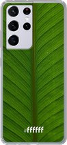 6F hoesje - geschikt voor Samsung Galaxy S21 Ultra -  Transparant TPU Case - Unseen Green #ffffff