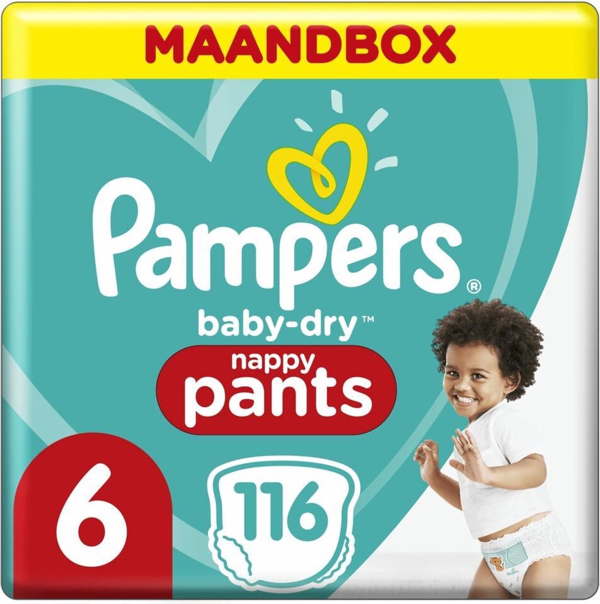 Pampers Baby-Dry Pants Luierbroekjes - Maat 6 (15+ kg) - 116 stuks - Maandbox