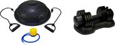 Tunturi - Fitness Set - Balanstrainer - Balance Trainer & Verstelbare Dumbbellset 12,5 kg