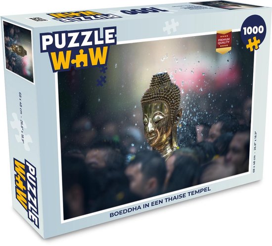 Puzzle Bouddha 1000 pièces - Bouddha dans un temple thaïlandais