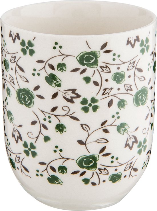 Clayre & Eef Mug 350 ml Blanc Marron Porcelaine Chats Tasse à thé