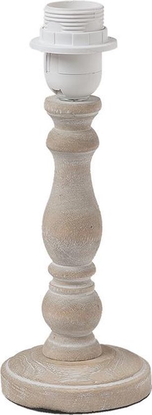 Clayre & Eef Lampenvoet Ø 10x26 cm Bruin Hout Rond Lampvoet