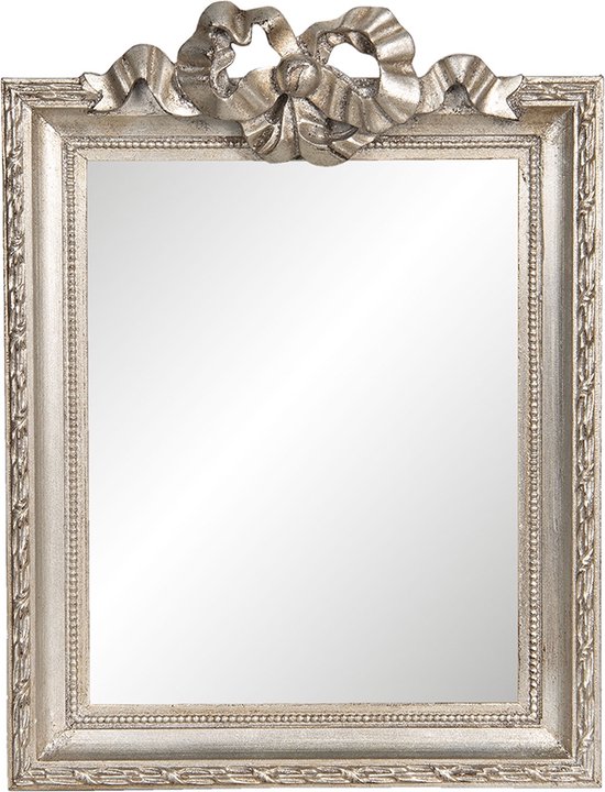 Clayre & Eef Miroir 25x34 cm Couleur argent Bois Rectangle Grand miroir
