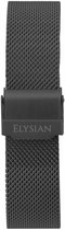 Elysian Horlogebandje Dames - Zwart - Mesh - 316L Roestvrij Staal - 18mm - Quick Release - Verstelbaar