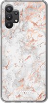 6F hoesje - geschikt voor Samsung Galaxy A32 5G -  Transparant TPU Case - Peachy Marble #ffffff
