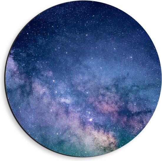 Cercle Mural Dibond - Ciel Galaxie - 40x40cm Photo sur Cercle Mural Aluminium (avec système de suspension)
