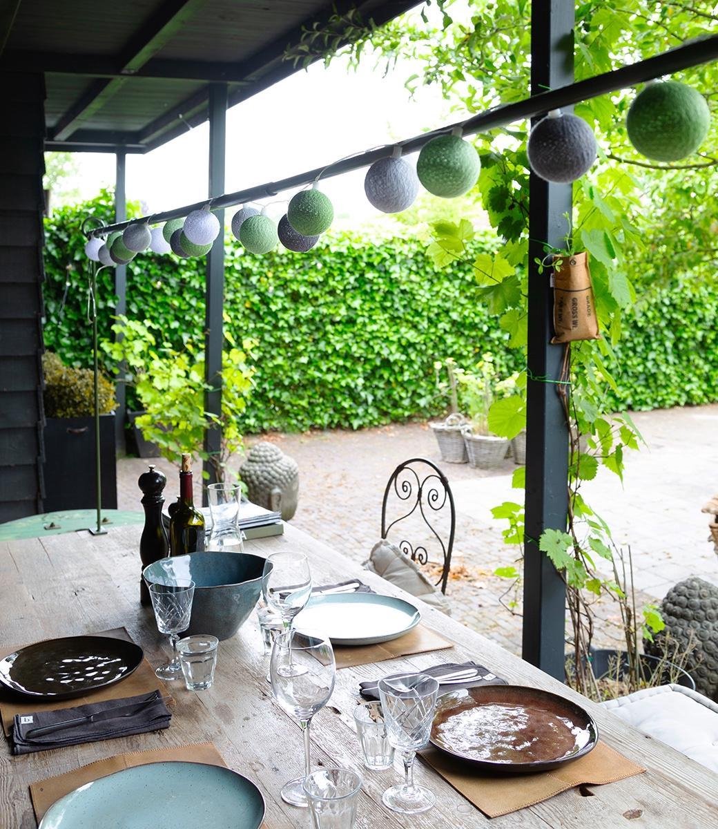 Cotton Ball Lights buiten feestverlichting groen 20 ballen Verde