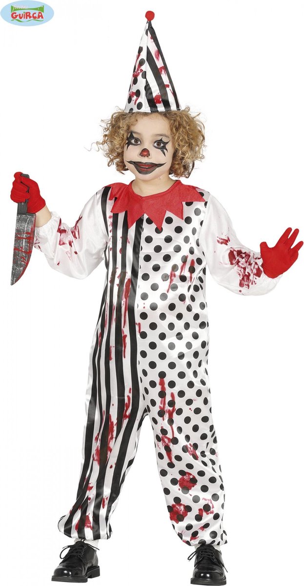 Halloween killer clown kostuum voor kinderen 7 9 jaar horror clown 110 116 bol