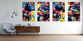 Onlinecanvas - Schilderij - Abstract Marble Texture Colored Bright Liquid Paints.- Art Vertical Vertical - Multicolor - 115 X 75 Cm
