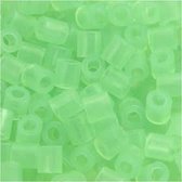 Strijkkralen,  medium , afm 5x5 mm, neon groen (32237), 6000stuks, gatgrootte 2,5 mm