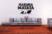 Muursticker Hakuna Matata V2 | Zwart | 100x66cm | Stickertoko.nl