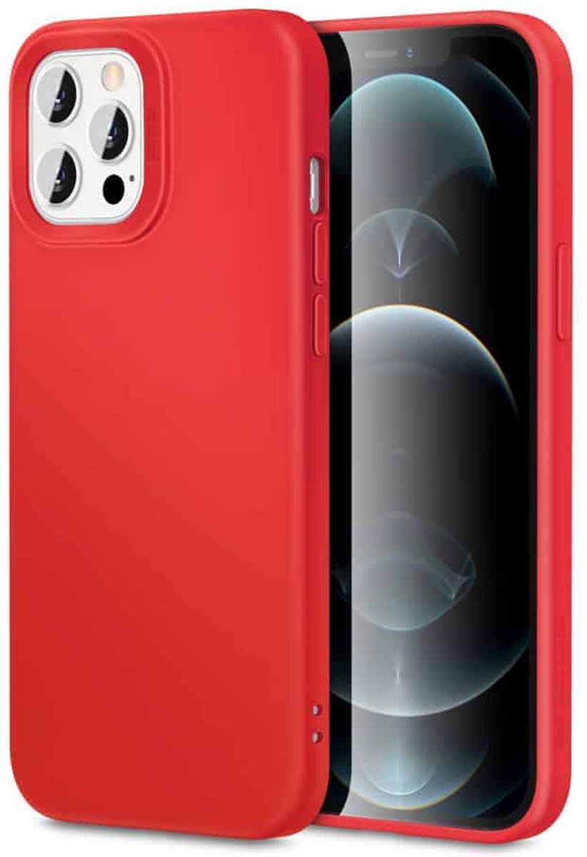 ESR Cloud Siliconen Backcase Hoesje iPhone 12 Pro Max - Rood