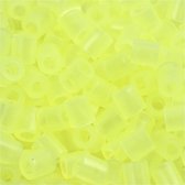 Strijkkralen, afm medium mm, afm 5x5 mm, neon geel (32223), 6000stuks, gatgrootte 2,5 mm