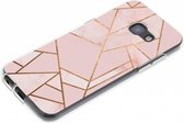 Design Backcover Samsung Galaxy A3 (2017) hoesje - Grafisch Roze / Koper