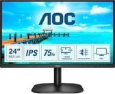 Monitor AOC 24B2XD 23,8" LED IPS Flicker free 75 Hz 60 Hz 50-60 Hz