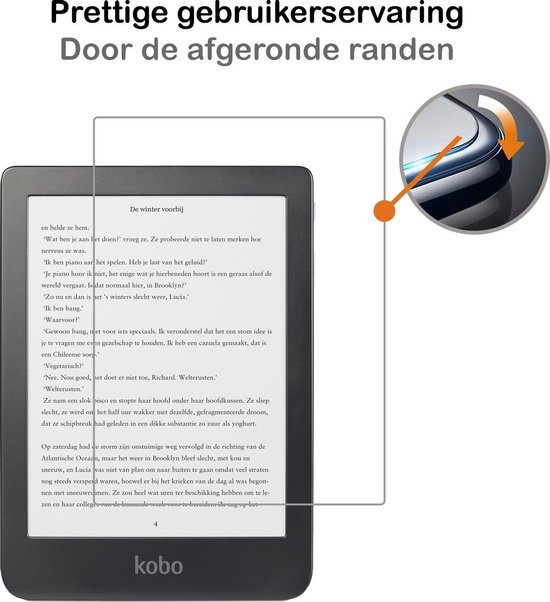 Screenprotector Geschikt voor Kobo Clara HD Screenprotector Gehard Glas Tempered Glass - Screenprotector Geschikt voor Kobo Clara HD Screenprotector - 3 PACK van Merkloos — afbeelding 3
