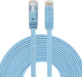 merkloos 8m CAT6 Ultra dunne Flat Ethernet netwerk LAN kabel (1000Mbps) - Blauw - internet kabel