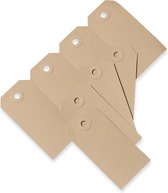 Kartonnen Labels - cadeau labels -  45x90mm  (Buldog labels) per 100 stuks