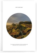 Walljar - Sunset Hills Skye - Muurdecoratie - Poster met lijst