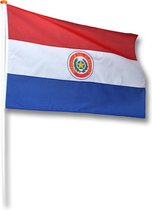 Vlag Paraguay met wapen 150X225 cm.