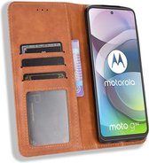 Motorola Moto G 5G Hoesje Vintage Portemonnee Book Case Bruin