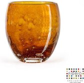 Design vaas  - Fidrio AMBER - glas, mondgeblazen bloemenvaas - diameter 11,5 cm hoogte 12 cm