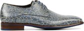 Floris van Bommel Mannen Leren    Veterschoenen / Herenschoenen  18146 - Blauw - Maat 39.5