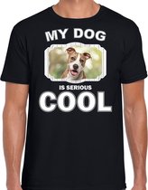 Staffordshire bull terrier honden t-shirt my dog is serious cool zwart - heren - Staffordshire bull terriers liefhebber cadeau shirt S