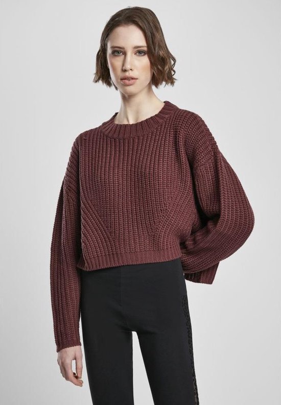 Urban Classics Sweater/trui Wide Oversize Bordeaux rood