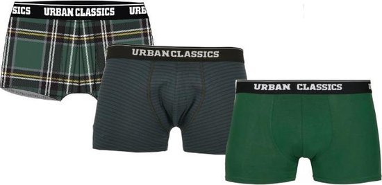 Urban Classics - 3-Pack Boxershorts set - 5XL - Groen/Blauw