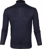 Suitable Merino Coltrui Pull Donkerblauw - Blauw maat M