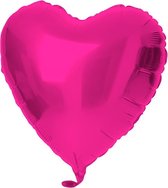 Folat - Folieballon hart magenta (45cm)