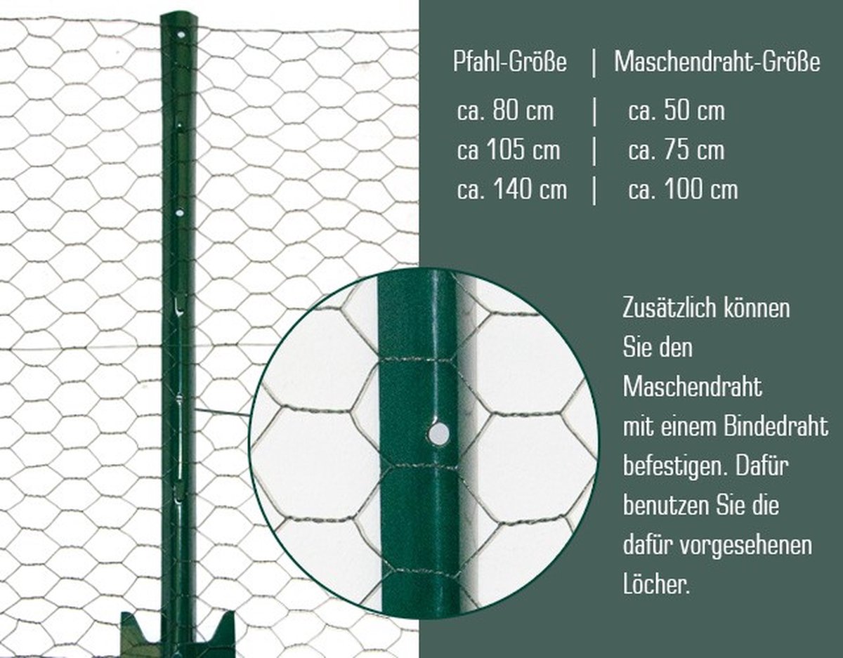 Ensemble de clôture en treillis métallique - clôture 5m x 50cm - 4 poteaux  - ensemble