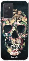 Casetastic Samsung Galaxy A52 (2021) 5G / Galaxy A52 (2021) 4G Hoesje - Softcover Hoesje met Design - Vintage Skull Print