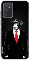 Casetastic Samsung Galaxy A72 (2021) 5G / Galaxy A72 (2021) 4G Hoesje - Softcover Hoesje met Design - Domesticated Monkey Print