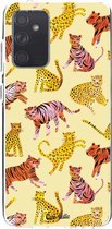 Casetastic Samsung Galaxy A72 (2021) 5G / Galaxy A72 (2021) 4G Hoesje - Softcover Hoesje met Design - Wild Cats Print