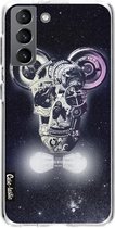 Casetastic Samsung Galaxy S21 4G/5G Hoesje - Softcover Hoesje met Design - Mechanic Skull Print