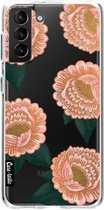 Casetastic Samsung Galaxy S21 Plus 4G/5G Hoesje - Softcover Hoesje met Design - Winterly Flowers Print