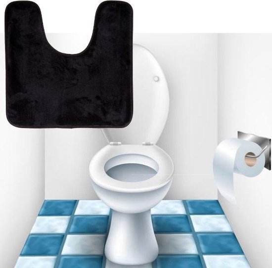 Decopatent® Tapis de Toilettes - Tapis de toilette avec antidérapant - Wc /  Tapis de
