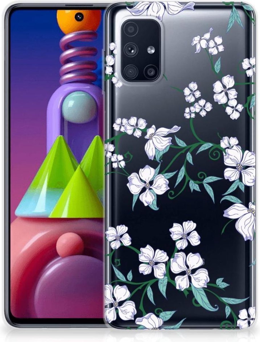 Back Cover voor Samsung Galaxy M51 Uniek TPU Case Blossom White