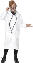 Smiffy's - Dokter & Tandarts Kostuum - Professor Doctor Ingenieur Kind Kostuum - Wit / Beige - Large - Carnavalskleding - Verkleedkleding