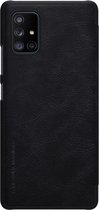 Hoesje geschikt voor Samsung Galaxy A71 5G -Qin Leather Case - Flip Cover - Zwart