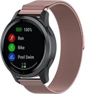 Milanees Smartwatch bandje - Geschikt voor  Garmin Vivoactive 4 Milanese band - 45mm - roze - Horlogeband / Polsband / Armband