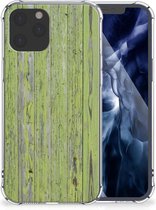 Telefoonhoesje met foto iPhone 12 Pro Max GSM Hoesje met doorzichtige rand Green Wood