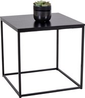 Table d'appoint Vita avec structure noire et plateau noir