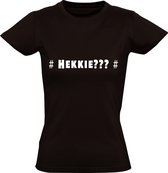 Hekkie Dames t-shirt | meme | hashtag | cadeau | Zwart