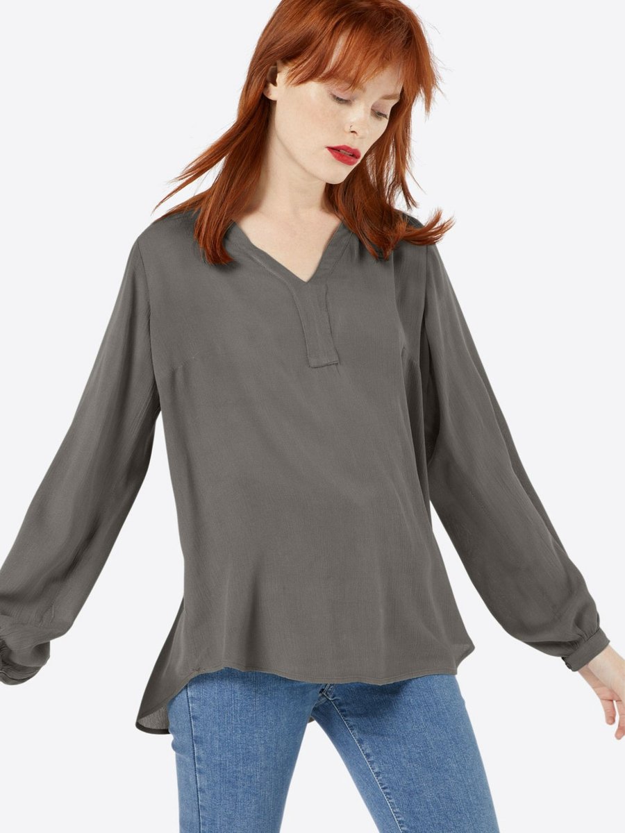 Kaffe tuniek Rookgrijs-34 (Xs)